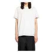 Contrast Naad Logo T-shirt Burberry , White , Heren