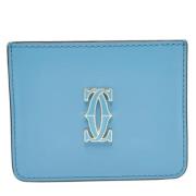 Pre-owned Leather wallets Cartier Vintage , Blue , Dames