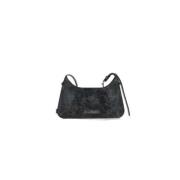 Zwarte Leren Crossbody Tas met Zilveren Hardware Acne Studios , Black ...