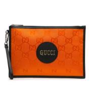 Pre-owned Nylon clutches Gucci Vintage , Orange , Dames