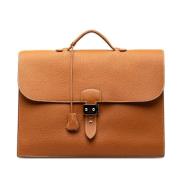 Pre-owned Leather briefcases Hermès Vintage , Brown , Dames