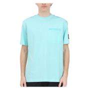 Turquoise Stijlvol Ronde Hals T-shirt Calvin Klein Jeans , Blue , Here...