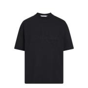 Zwart Ronde Hals T-Shirt Calvin Klein Jeans , Black , Heren