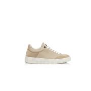 Beige Leren Platform Sneakers met Logo Cerruti 1881 , Beige , Dames