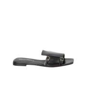 Sandalen met dubbele gesp Santoni , Black , Dames