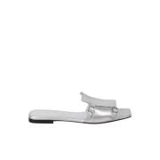 Leren slippers Santoni , Gray , Dames