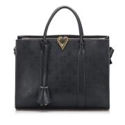 Pre-owned Leather totes Louis Vuitton Vintage , Black , Unisex