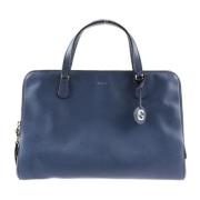 Pre-owned Leather handbags Gucci Vintage , Blue , Dames