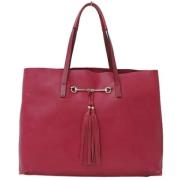 Pre-owned Leather totes Gucci Vintage , Red , Dames