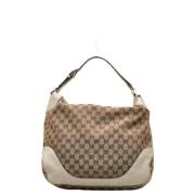 Pre-owned Canvas shoulder-bags Gucci Vintage , Beige , Dames