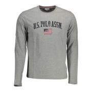 Grijze Bedrukte Longsleeve U.s. Polo Assn. , Gray , Heren