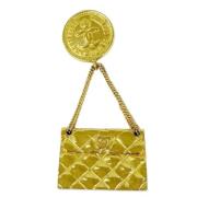 Pre-owned Metal chanel-jewelry Chanel Vintage , Yellow , Dames