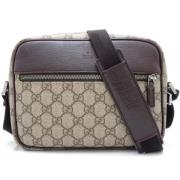 Pre-owned Canvas shoulder-bags Gucci Vintage , Beige , Dames