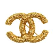 Pre-owned Metal chanel-jewelry Chanel Vintage , Yellow , Dames