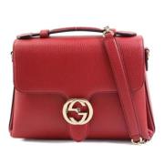 Pre-owned Leather shoulder-bags Gucci Vintage , Red , Dames