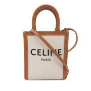 Pre-owned Canvas totes Celine Vintage , White , Dames