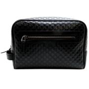 Pre-owned Leather clutches Gucci Vintage , Black , Heren
