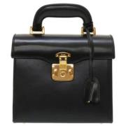 Pre-owned Leather handbags Gucci Vintage , Black , Dames