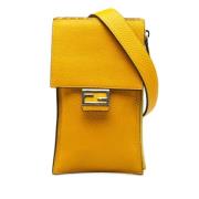 Pre-owned Leather crossbody-bags Fendi Vintage , Yellow , Dames