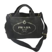 Pre-owned Leather prada-bags Prada Vintage , Black , Dames