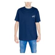 Signature Katoenen T-shirt Lente/Zomer Collectie Tommy Jeans , Blue , ...