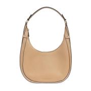 Beige Schoudertas van Leer Michael Kors , Brown , Dames