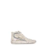 Beige Sneakers met Glitterdetails Golden Goose , Beige , Dames