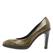 Pre-owned Leather heels Bottega Veneta Vintage , Green , Dames