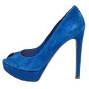 Pre-owned Suede heels Dior Vintage , Blue , Dames