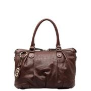 Pre-owned Canvas handbags Gucci Vintage , Brown , Dames