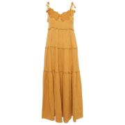 Pre-owned Cotton dresses Chloé Pre-owned , Yellow , Dames