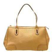 Pre-owned Leather shoulder-bags Gucci Vintage , Beige , Dames