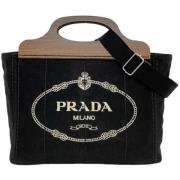 Pre-owned Leather prada-bags Prada Vintage , Black , Dames