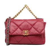 Pre-owned Leather chanel-bags Chanel Vintage , Red , Dames