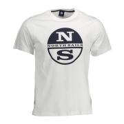 Iconisch Logo Wit T-shirt North Sails , White , Heren