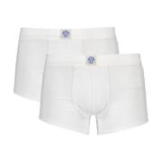 Katoenen Boxershorts Bi-Pack Elastische Tailleband North Sails , White...