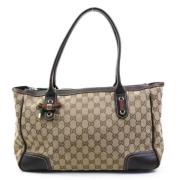 Pre-owned Canvas shoulder-bags Gucci Vintage , Beige , Dames