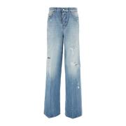 Wijde Denim Traveller Jeans Dsquared2 , Blue , Dames