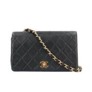 Pre-owned Leather chanel-bags Chanel Vintage , Black , Dames