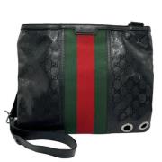 Pre-owned Leather shoulder-bags Gucci Vintage , Black , Heren