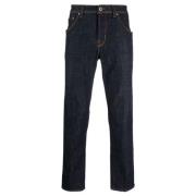 Slim Crop Carrot Broek Jacob Cohën , Blue , Heren