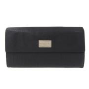 Pre-owned Leather wallets Bvlgari Vintage , Black , Dames