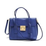Pre-owned Fabric handbags Salvatore Ferragamo Pre-owned , Blue , Dames
