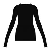 Geribbelde Top met Lange Mouwen Rick Owens , Black , Dames