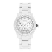 Wit Rubber Quartz Unisex Horloge Guess , White , Unisex