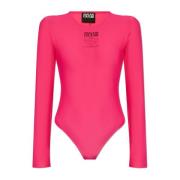 Bodysuit met logo Versace Jeans Couture , Pink , Dames