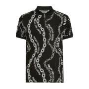 Polo met logo Versace Jeans Couture , Black , Heren