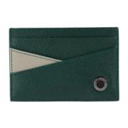 Pre-owned Leather wallets Bvlgari Vintage , Green , Heren