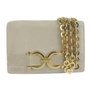 Pre-owned Fabric shoulder-bags Salvatore Ferragamo Pre-owned , Beige ,...