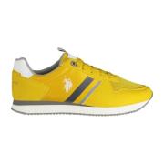 Gele sportsneakers met contrasterende details U.s. Polo Assn. , Yellow...